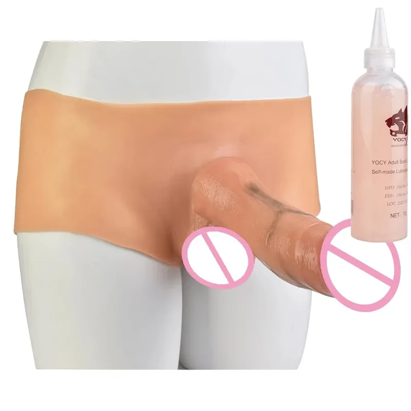 Silicone Strapon Lifelike Dildo Παντελόνι Φορητό συμπαγές μεγάλο πέος σεξ παιχνίδια για γυναίκες Λεσβίες Σεξ Ζευγάρι — image 11