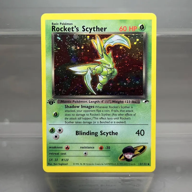 PKM Cards 1st Edition Gym Challenge 1996 Base Set Single Foil Cards Mewtwo Gengar Raichu Game Collection Cards PTCG Proxy Cards