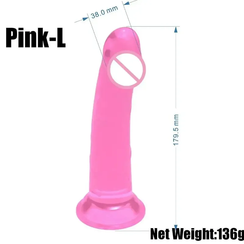 Ρεαλιστικό μικρό ζελέ σιλικόνης Dildo για γυναίκες με βεντούζα Strapon συμβατό με πρωκτικό βύσμα Παιχνίδι σεξ για ενήλικες για γυναίκες