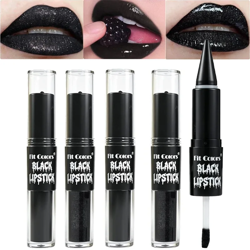 Halloween 2-in-1 Lip Gloss Matte Liner Liner Αδιάβροχο Υγρό Κραγιόν μακράς διαρκείας Ενυδατικό λαμπερό λαμπερό Lip Oil για πάρτι — image 5