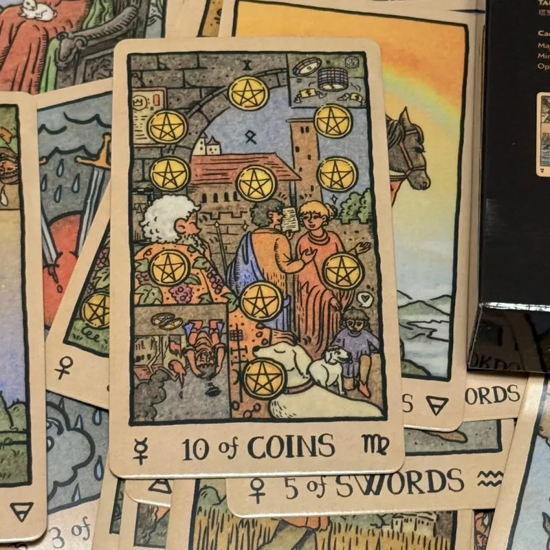 Akashic Eye Tarot kártyák English Portable Edition Könnyen olvasható útmutató Nagyszerű kezdőknek Jóslás meditáció és parti játékok