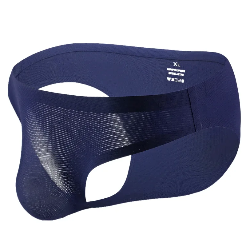 Seamless Briefs Underwear for Men Ice Silk Sexy Underpants Cuecas Ultra-thin Mens Bikini Seamless Lingerie Hombre Slip Male — image 8