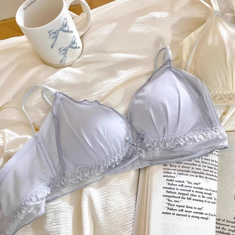 Γαλλικά λεπτή κούπα girly εσώρουχα χωρίς underwire μικρό στήθος που κρατά ψηλά χωρίς underwire γλυκό σουτιέν