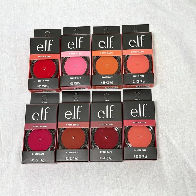 Elf Putty Blush Single Matte Cream Blush Dual-Use as Cream Eyeshadow Natural Soft Tone for Effortless Everyday Facial Makeup