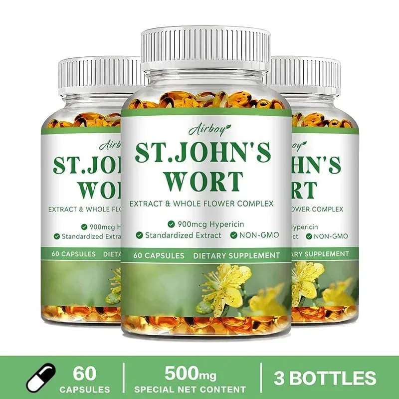 St. John's Wort - Relaxation Supplement That Helps Soothe The Nervous System Relieve Stress Improve Mood and Regulate Sleep