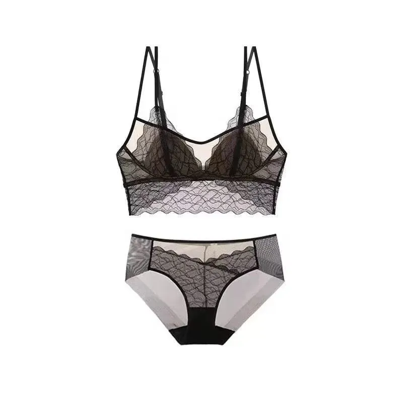 Sexy Lace Bralette No Underwire | Γαλλικό Triangle Cup σουτιέν | Καλοκαιρινό λεπτό αναπνεύσιμο για γυναίκες | Εσώρουχα αδυνατίσματος με λουράκια στην πλάτη — image 10