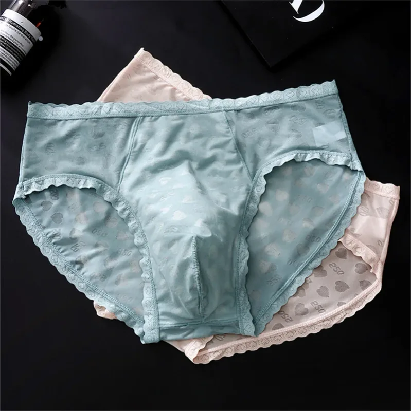 Lace men's underwear Ice Silk cuecas masculino sexys tøy men briefs AIR Bare Feel calzoncillos hombre No Trace cueca new lingeri — image 4