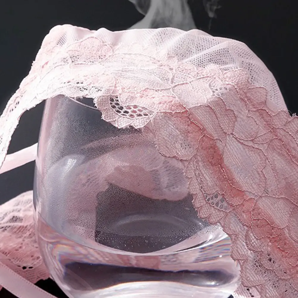 1pc Men's Bow Mesh Lace Hollow Out Briefs Ultra-thin Underwear 3D Bulge Pouch See Through Panties Low Waist Breathable Lingerie — image 9