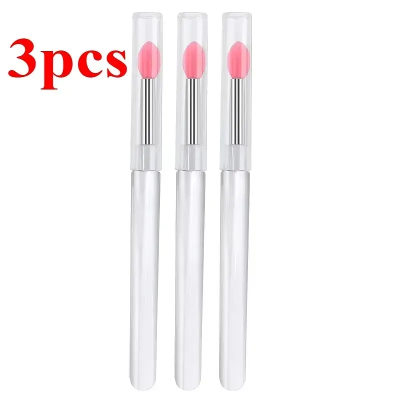 3/5/10PCS Reusable Lip Brush Silicone Lip Mask Applicator Transparent Lipstick Tool For Lip Gloss Eyeshadow Brushes Makeup Tools
