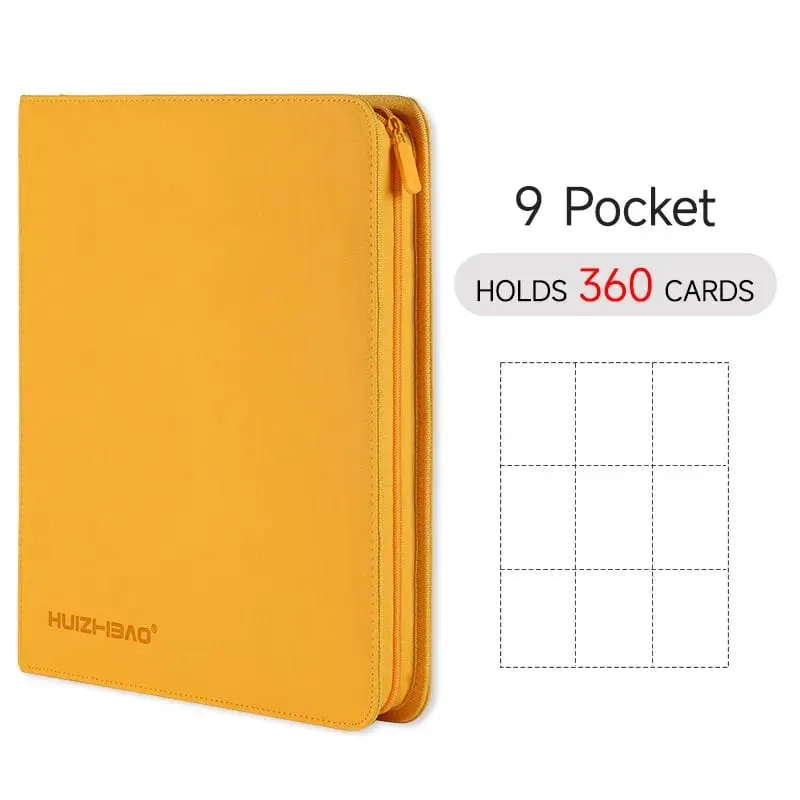 9/12 Pocket Zipper Card Binder אלבום כרטיסי מסחר כרטיס טעינת צד עמיד עבור mtg tcg עבור פוקימון עבור yugioh לכדורגל