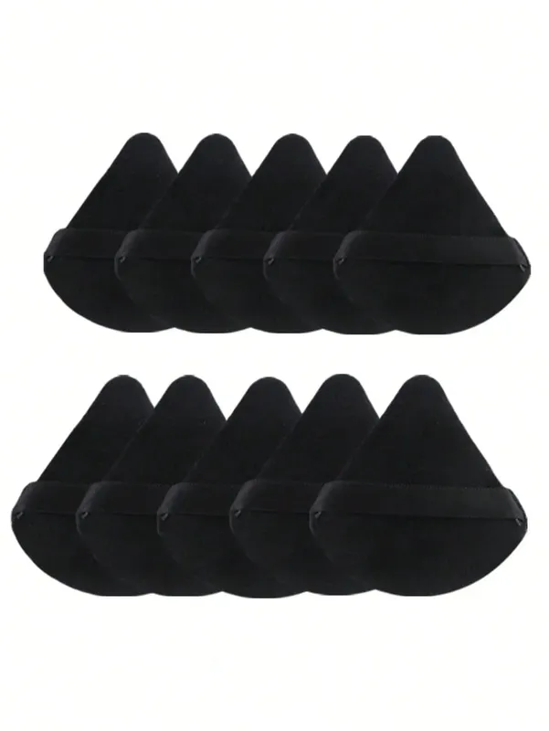 10 τμχ Triangle Velvet Powder Puff Pizza Flours Mini Face Makeup Sponge Cosmetics Ελαφρύ εργαλείο μακιγιάζ που πλένεται