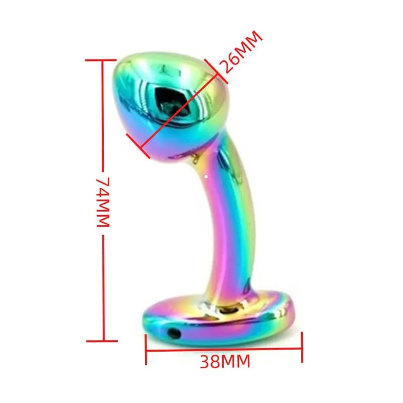 Small Size Metal Anal Beads Butt Plug Mini Rainbow Rose gold Butt Plug Crystal Jewelry Trainer Anal Dildo Masturbation Sex Toy — image 30