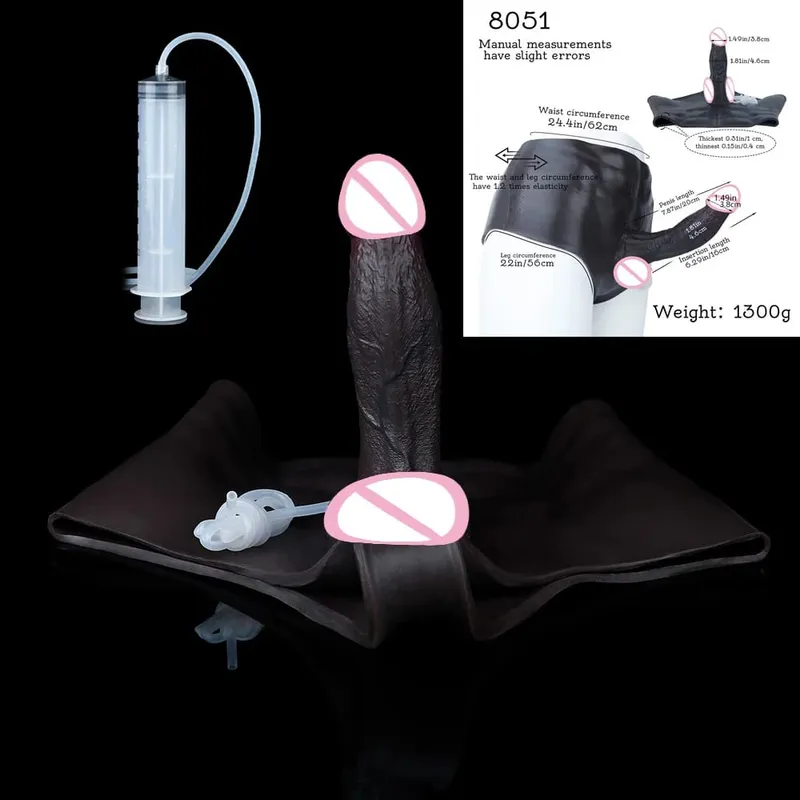 Tapón Anal de silicona, consolador para chorros, bragas con músculos abdominales, pene sólido, masturbador Anal vaginal, juguete sexual para mujer — image 12