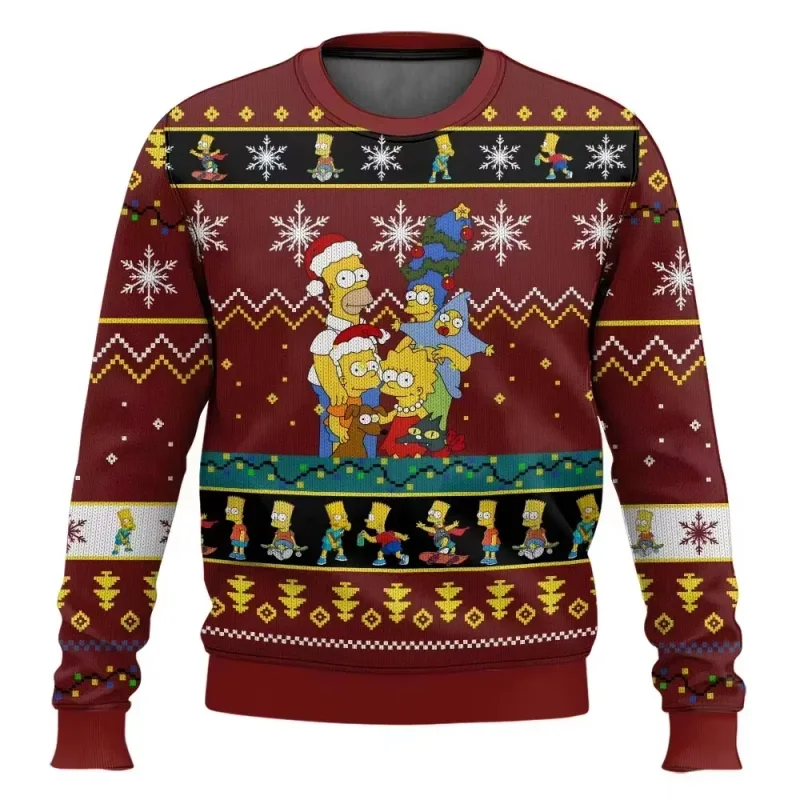 outono e inverno de volta ao futures suéteres feios de Natal, camisas de anime de desenho animato per homens e mulheres, roupas