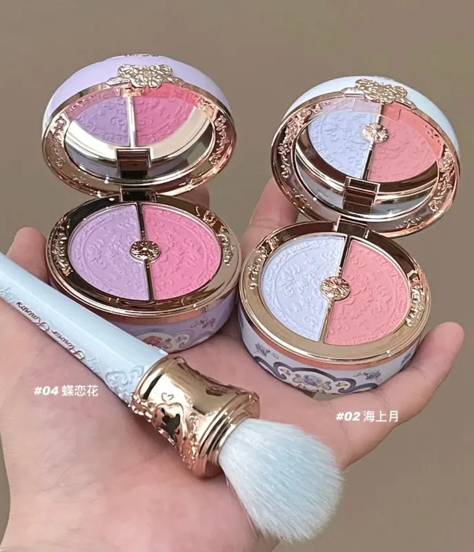 Flower Knows Butterfly Cloud Shoulder Series Gift Box Lip Glaze Blush Eyeshadow Mascara Contouring Makeup Σετ 5 τμχ/1 σετ