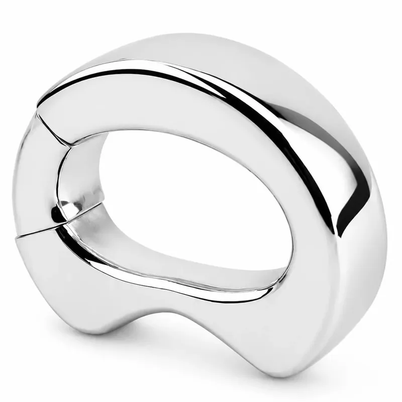 Stainless steel penis lock bondage cock Ring Heavy Duty male metal Ball Stretcher Scrotum Delay ejaculation BDSM Sex Toy for men — image 5