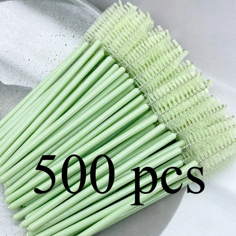 Zanse 50/500 יחידות מברשות ריסים גבות ריסים ספוליז מסקרה שרביטים מוליך כלי איפור להארכת ריסים