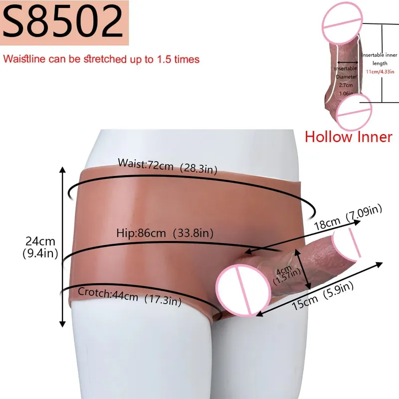 2 Colors Huge Hollow Dildo Pants High Waist Strap-On Penis Extender насадка на член For Men Delay Ejaculation Ultra Dildo