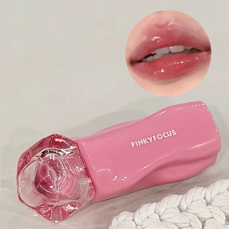 Pinkyfocus Rúzs Fényes Mirror ajakfény Hidratáló Hidratáló Juicy Nude ajakfesték Hosszantartó napi natúr smink rúzs