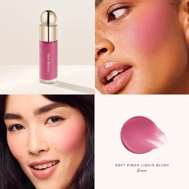 Rare Beauty Liquid Blush Μεταξένιο και Γλιστρά στην Ομαλή Φύση Μεγάλης διάρκειας Πλούτο Happy Hope Delight Stained Lipstick Gloss Μακιγιάζ