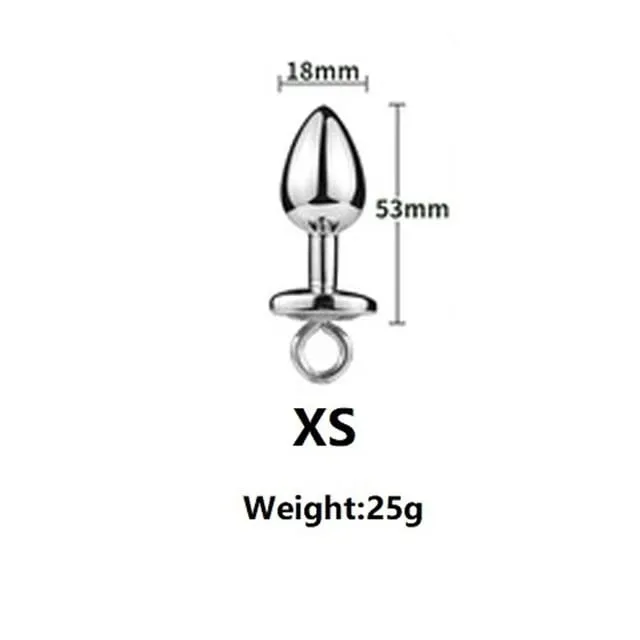 Small Size Metal Anal Beads Butt Plug Mini Rainbow Rose gold Butt Plug Crystal Jewelry Trainer Anal Dildo Masturbation Sex Toy — image 12
