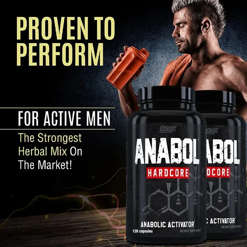Anabol Hardcore - Muscle Supplement Dietary Capsules Lean Muscles Strength Growth Repair Recovery 6-Keto-Diosgenin Acetate — image 6