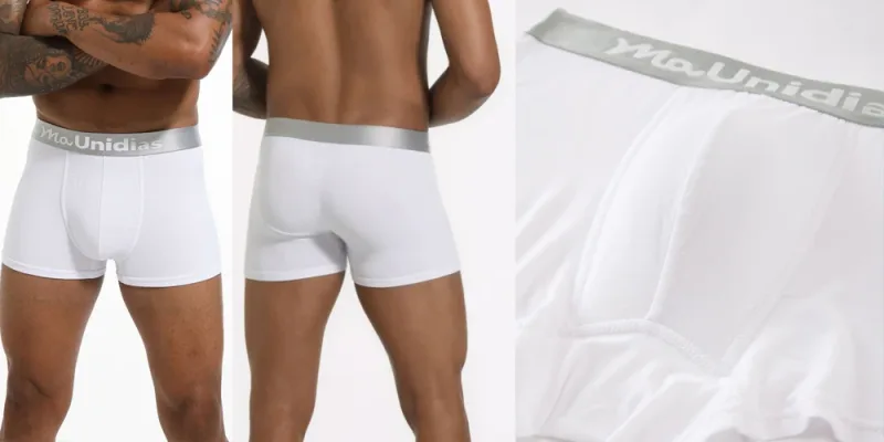 5Pcs Bamboo Fiber Men Underpants Maunidias Boxer Briefs Letter Elastic Waistband Underwear Mens Boxers Solid Color Men's Panties — image 4