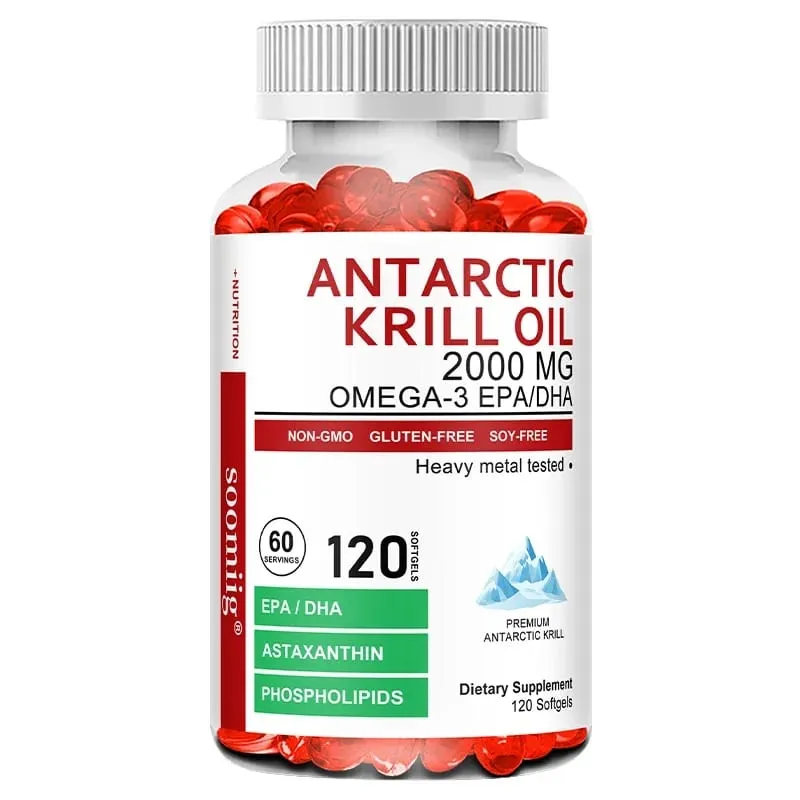 Antarctic Krill Oil 2000 Mg Κάψουλες | 3X Strength φυσική πηγή ωμέγα-3 EPA DHA με συμπλήρωμα φωσφολιπιδίων ασταξανθίνης — image 8