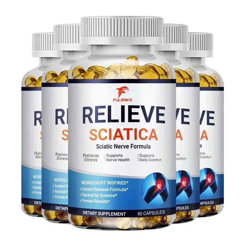 Relieve Sciatica Capsules - Helps Relieve Joint Pain Supports Daily Nervous System Bone & Nerve Health Balances Inflammation