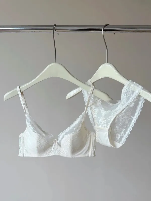 Prémium francia csipke melltartó szett | Underwire Half Cup Push Up a Big Bust Nyárhoz Könnyű karcsúsító, megereszkedett fehérnemű BANERDANNI