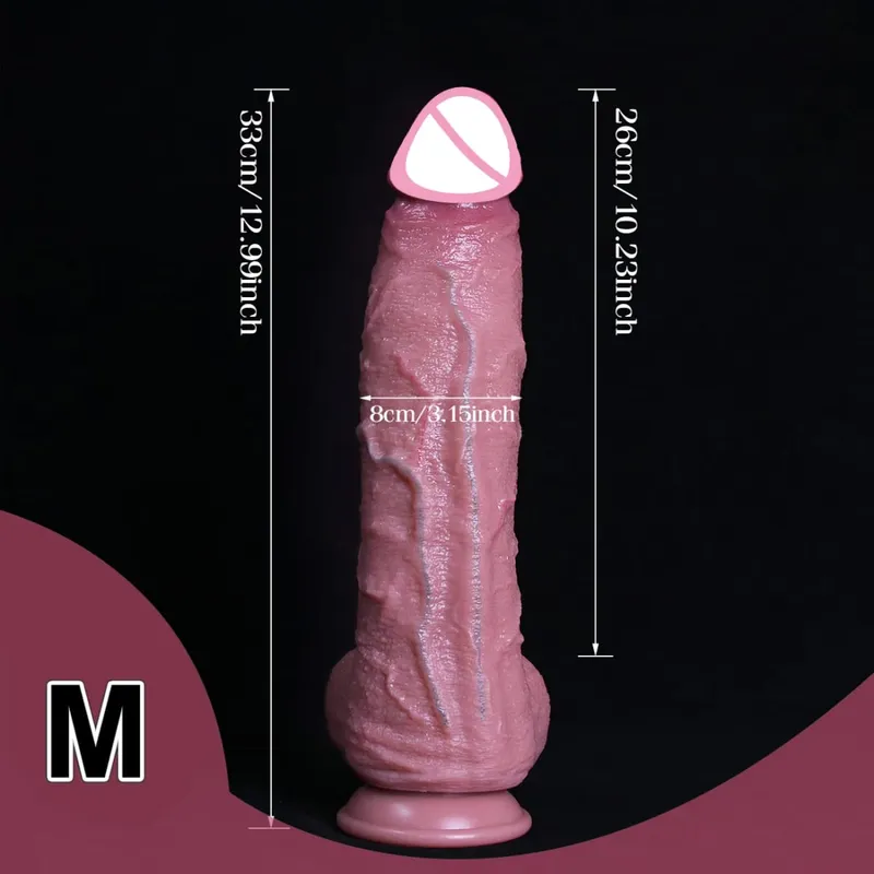 3 גדלים ריאליסטי חום רך דילדו ענק עבה מזויף פין כפול סיליקון זין אישה גבר אוננות כוס יניקה צעצועי מין אנאלי