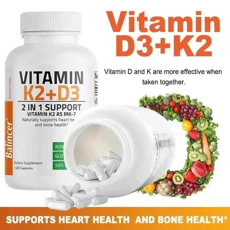 Vitamin K2 (MK7) with D3 Supplement Non-GMO Formula Vitamin D and K Complex Natural Support for Heart Immune Bone Health — image 5