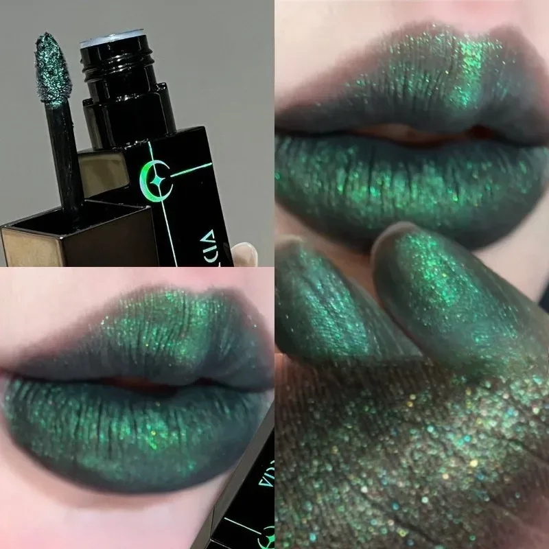 Shimmer Matte Black Red Rúzs Punk Gothic Lipgloss Halloween Makeup Mousse Lip Mud Rúzs Vízálló Tapadásmentes Cup Lip Tint — image 6