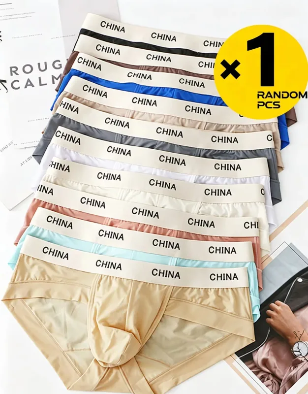 Herren-Slip aus Eisseide, ultradünn, atmungsaktiv, durchsichtig, Unterwäsche, weicher, breiter Bund, Sommer, kühles Komfort-Höschen, zufällige Farbe, 1 Stück — image 5