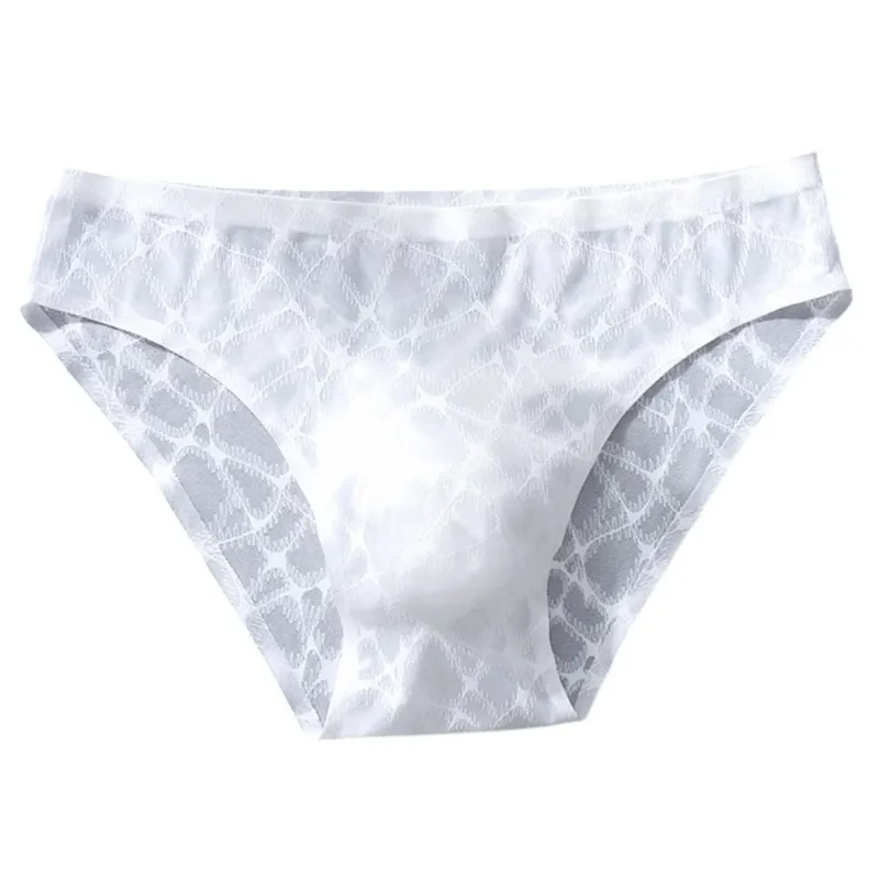 Letter Lace Transparent Men's Underwear Thin Mesh Hollow Out Sexy Male Briefs Medium Low Waist Sexy Triangle Shorts