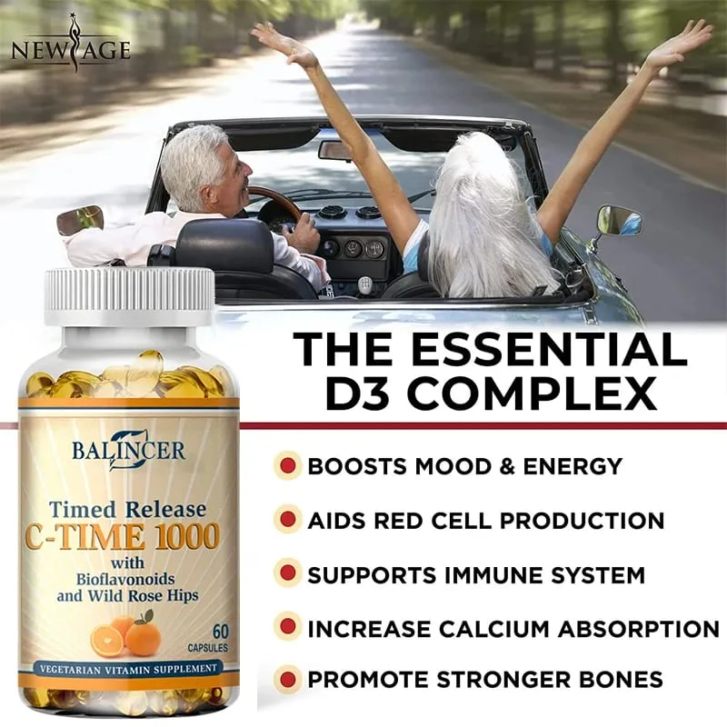 Vitamin C Capsules 1000mg Antioxidant Support Immune Wellness Collagen Synthesis Skin & Bone Joint Health 30/60/120 Capsules