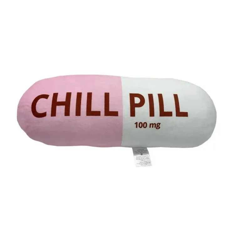 Αστεία Chill Pill Λούτρινο μαξιλάρι Χαριτωμένο καρτούν με γέμιση βελούδινο μαλακό μαξιλάρι καναπέ που αγκαλιάζει κούκλα υπνάκο Μαξιλάρι ύπνου Δώρο γενεθλίων