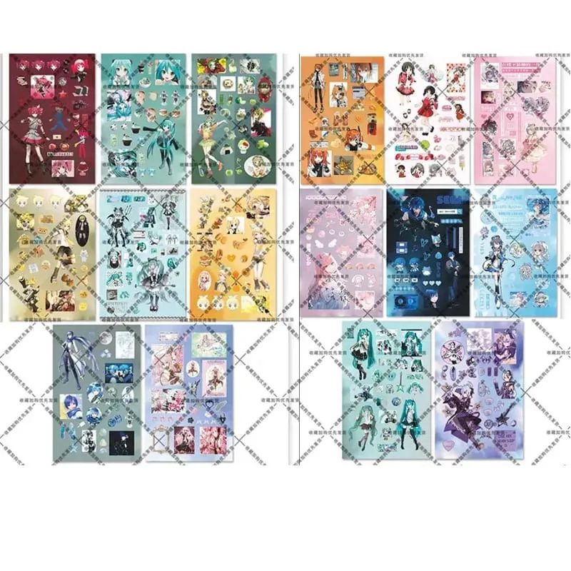 Hatsune Miku -Project DIVA- Matrica Hatsune Miku Kagamine Rin/Len Anime Perifériás folyóirat anyaga matrica 8 lapos új ajándékok