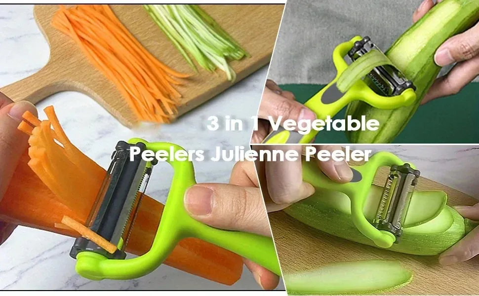 3-in-1 Multifunctional Fruit & Vegetable Peeler Paring Knife Grater & Shredder - The Ultimate Kitchen Tool Kitchen Accessories