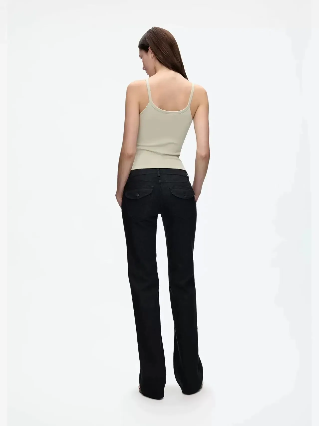 Tank American Style Crew Neck Slim Fit Stretch Basic Crop Top Γλυκό και δροσερό σέξι γιλέκο καμιζόλ — image 3