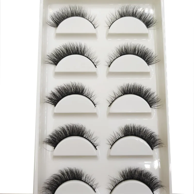 38 Style 5 Pairs Eyelash Natural 3D Mink Ψεύτικες βλεφαρίδες Μακιγιάζ Fake Eye Lashes Faux Cils Make Up Εργαλεία ομορφιάς Χονδρική
