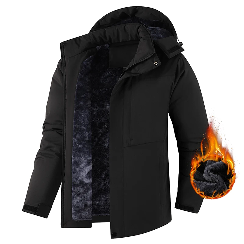 Winter Men Warm Waterproof Jackes Coat Mens Windproof Fleece Thicken Jacket Parkas Man Outdoor Casual Hooded Coat Jackets Male 1005010146117792 — image 4