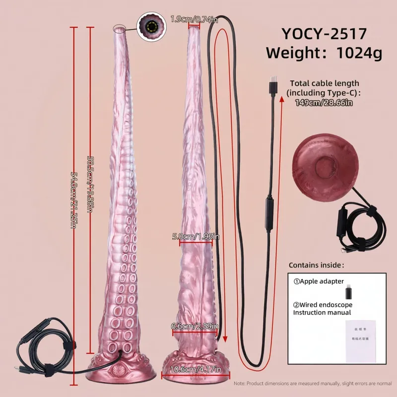 Long Extendable Octopus Tentacles App Controlled Anal Plug with Peeping Hole Suction Cup Base Anal Dilator Speculum Sex Toy