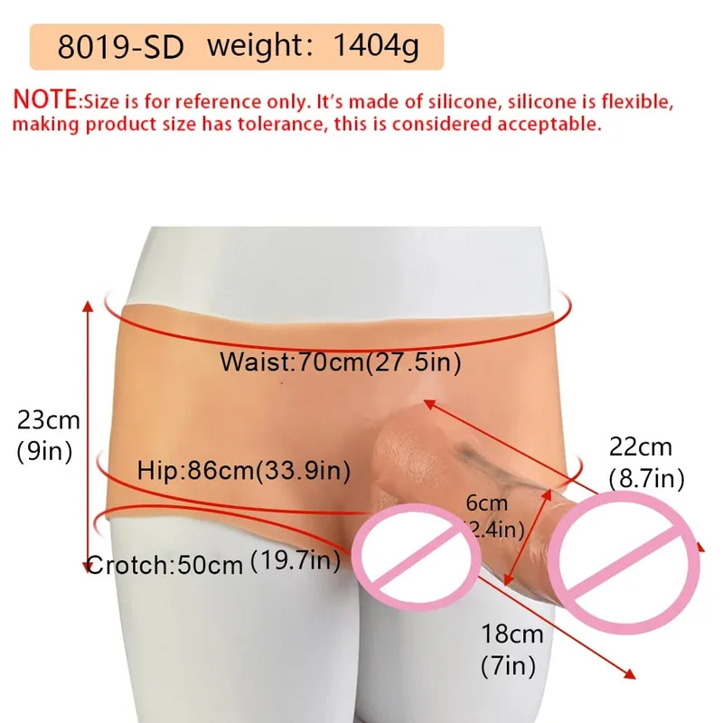 Silicone Strapon Lifelike Dildo Παντελόνι Φορητό συμπαγές μεγάλο πέος σεξ παιχνίδια για γυναίκες Λεσβίες Σεξ Ζευγάρι — image 9