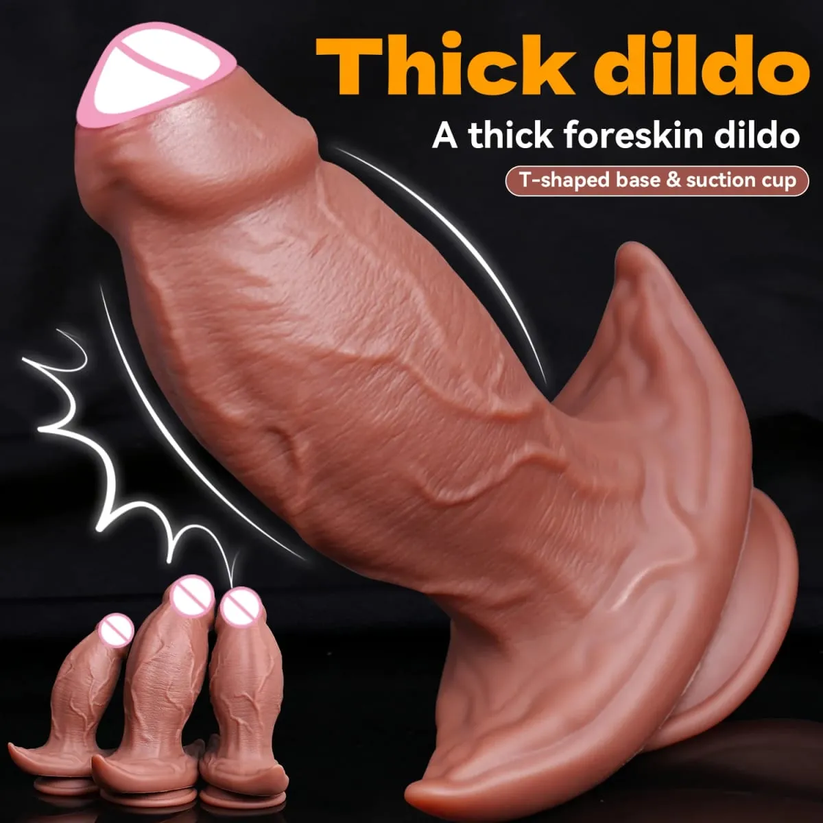 Ρεαλιστικό παχύ Dildo μαλακό πέος σιλικόνης ανδρικά γεννητικά όργανα Βεντούζα κολπικού αυνανισμού Big Dick Woman Πρωκτικό βύσμα Παιχνίδια σεξ για ενήλικες — image 2