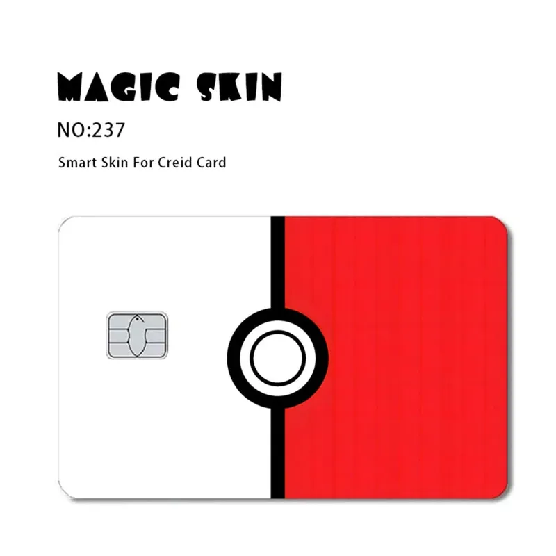 Anime Pokemon Pikachu Thẻ Tín Dụng Da 2.5D HD Dán Thẻ Decal Thẻ Mờ Phim Da Chip Nhỏ Chống Thấm Nước Miếng Dán Quà Tặng đồ Chơi