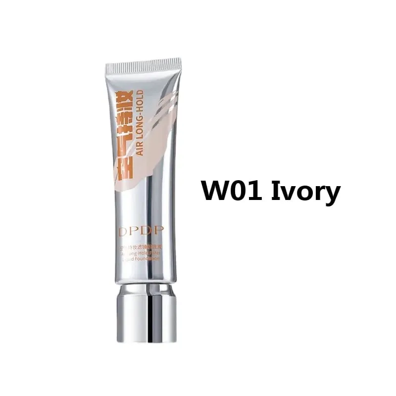 30ml DPDP Long-wear Liquid Foundation + F4 Dual-ended Foundation Brush Makeup Set Long Lasting Coverage Base Cosmetic Applicator