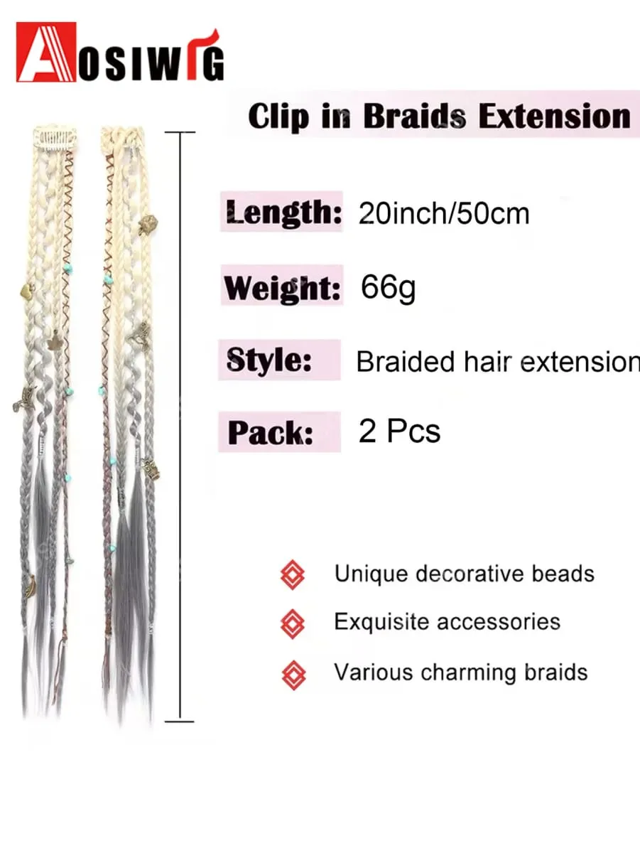Ombre Synthetic Boho-style Μικρές στριφτές πλεκτές κοτσίδες για γυναικείες πλεξούδες περούκα BB Clip-on Spicy Girl Brown Boxing braids — image 5