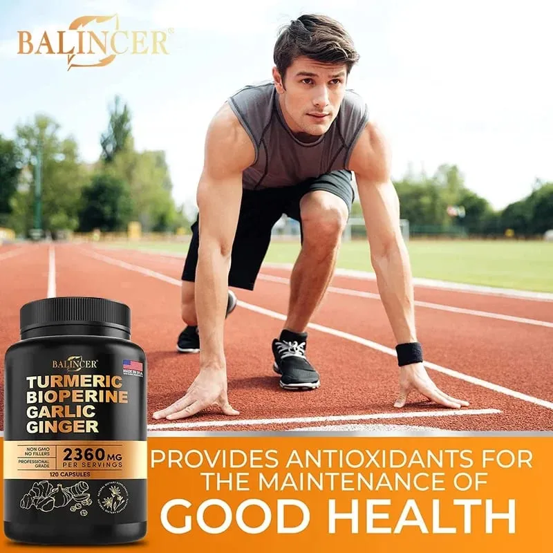 Turmeric Curcumin with Black Pepper for Optimal Absorption Best Vegan Joint Support Supplement
