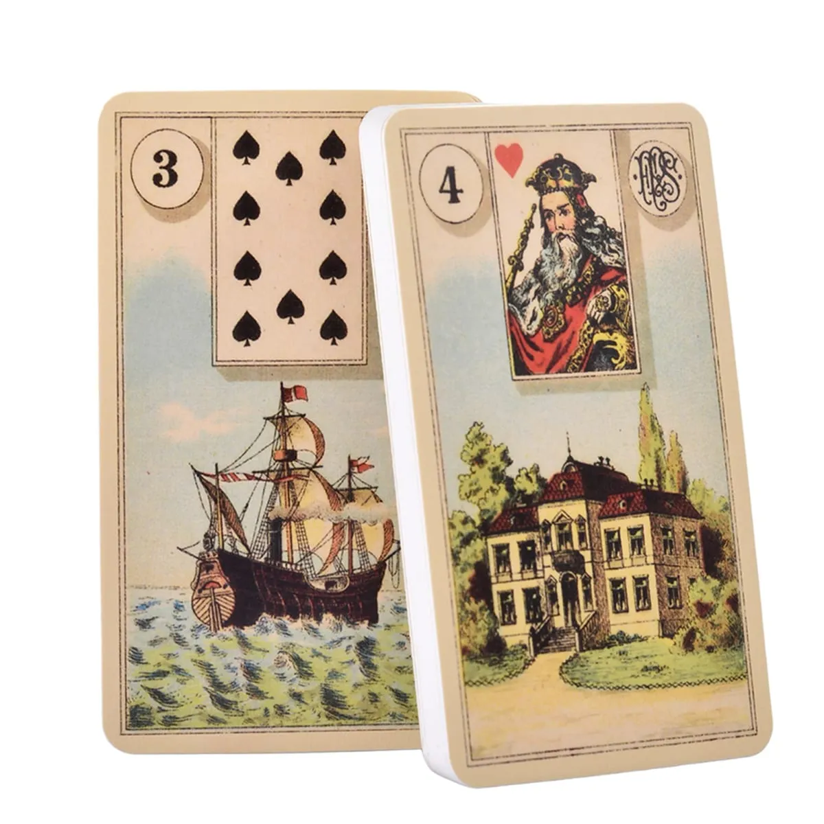 36 כרטיס אמנות בצבע מלא חיזוי טארוט טבלאו Grand Tableau Lenormand בד Grand Tableau Leno — image 2
